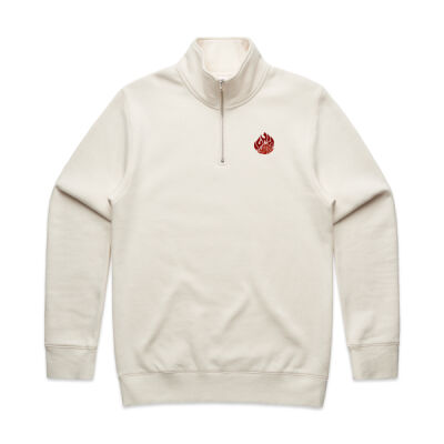 Mens Ignite Half Zip - Ecru Thumbnail